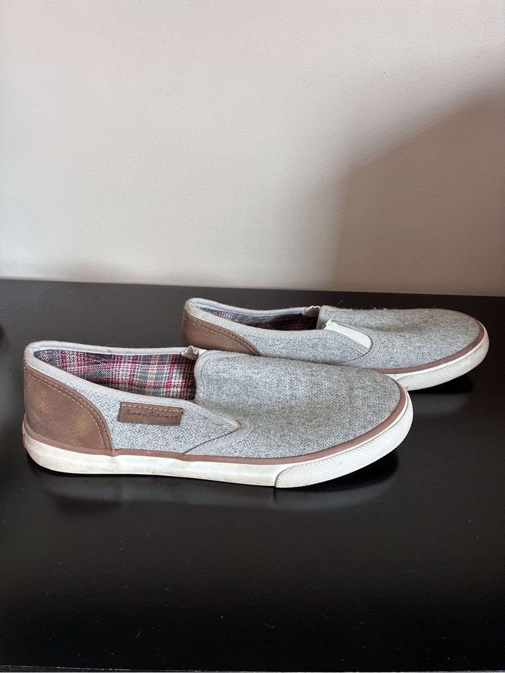 Tommy Bahama Gray and Brown Slip-On Casual Loafers